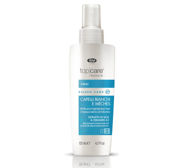 Lisap Top Care Repair Silver Care Spray Спрей без отмиване за бели и изсветлени коси 125ml